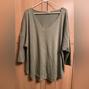 Reitmans Khaki 3/4 Length Sleeve Top, Size 3X